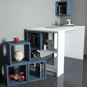 Set birou AMSTERDAM OCN-30775, alb/albastru