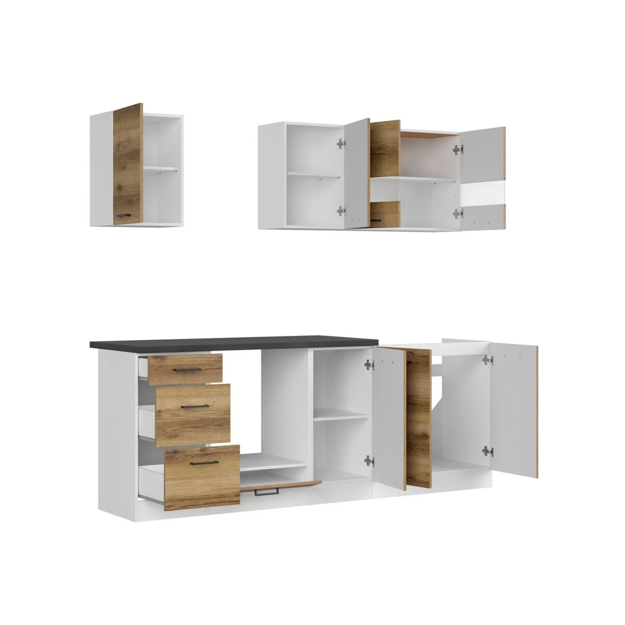 Set bucatarie BERGEN OCN-29849, stejar delano/alb