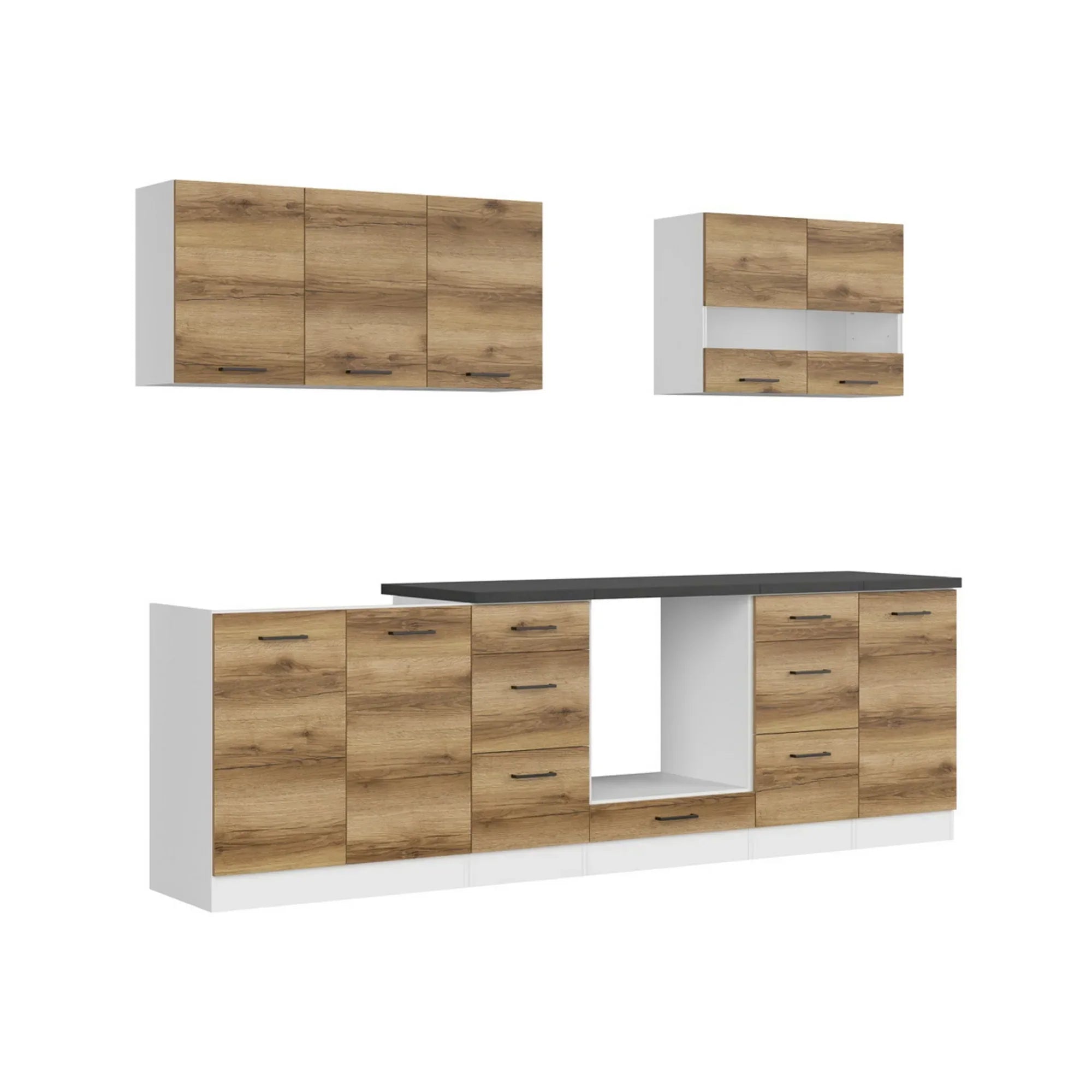 Set bucatarie BERGEN OCN-29856, stejar delano/alb