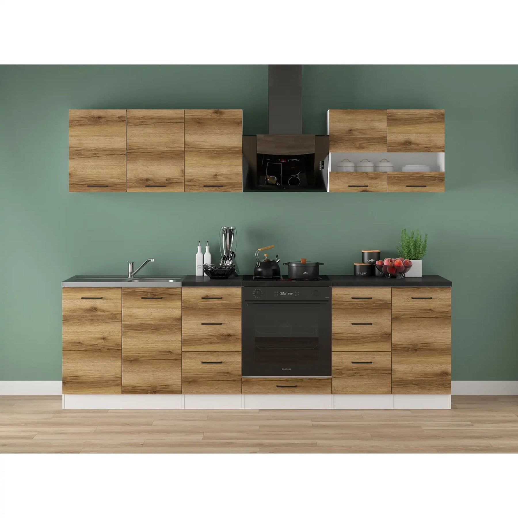 Set bucatarie BERGEN OCN-29856, stejar delano/alb