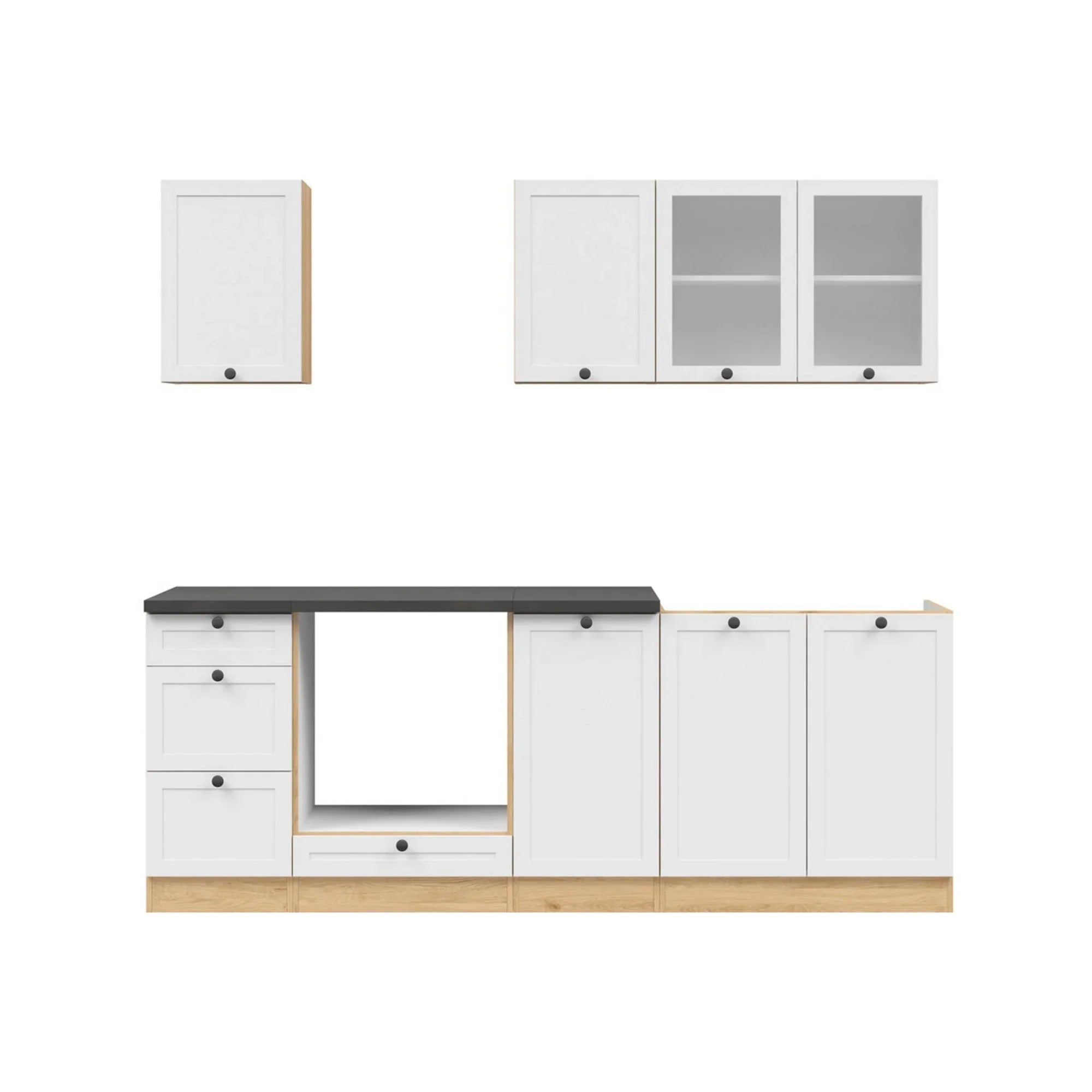 Set bucatarie BERGEN OCN-29857, alb/stejar