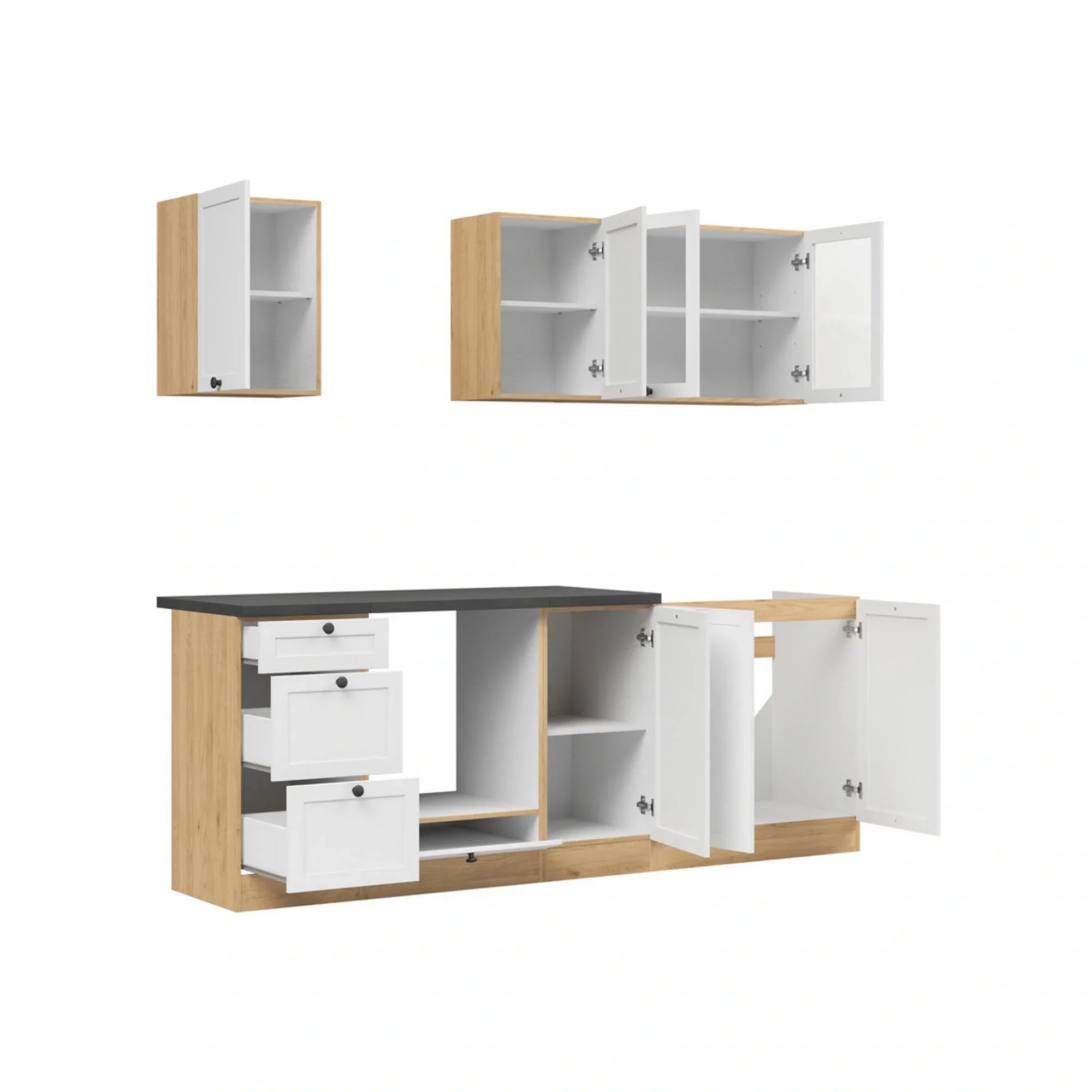 Set bucatarie BERGEN OCN-29857, alb/stejar