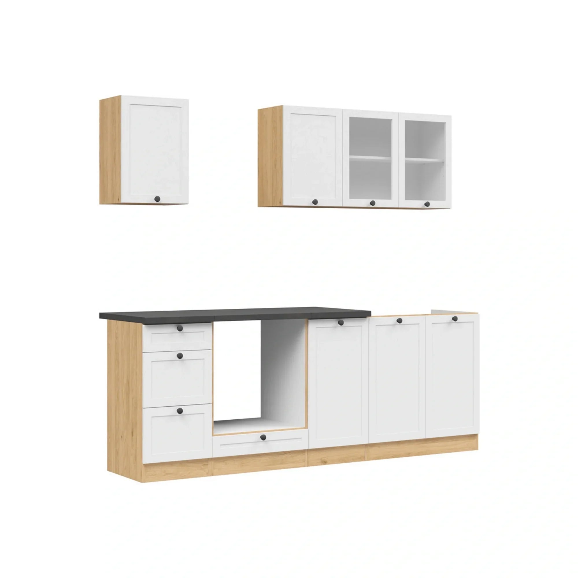 Set bucatarie BERGEN OCN-29857, alb/stejar