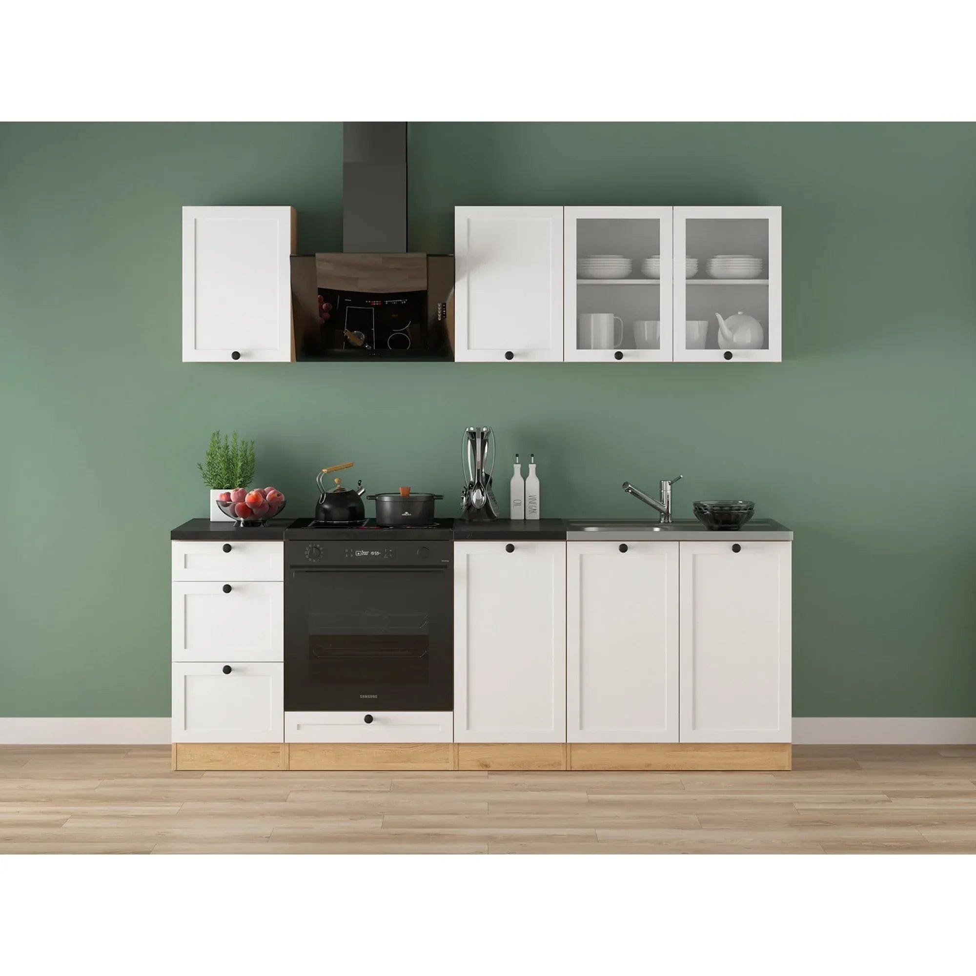 Set bucatarie BERGEN OCN-29857, alb/stejar