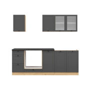 Set bucatarie BERGEN OCN-29858, gri grafit/stejar