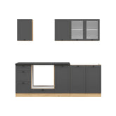 Set bucatarie BERGEN OCN-29858, gri grafit/stejar