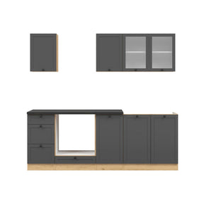 Set bucatarie BERGEN OCN-29858, gri grafit/stejar