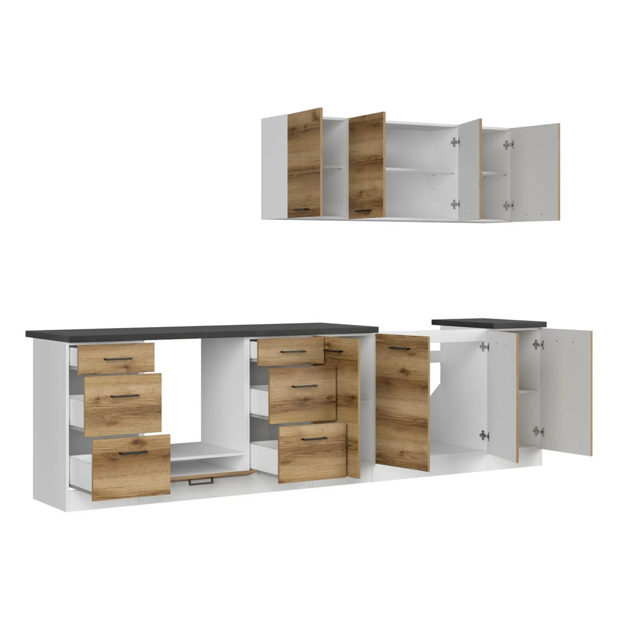 Set bucatarie BERGEN OCN-29860, stejar delano/alb