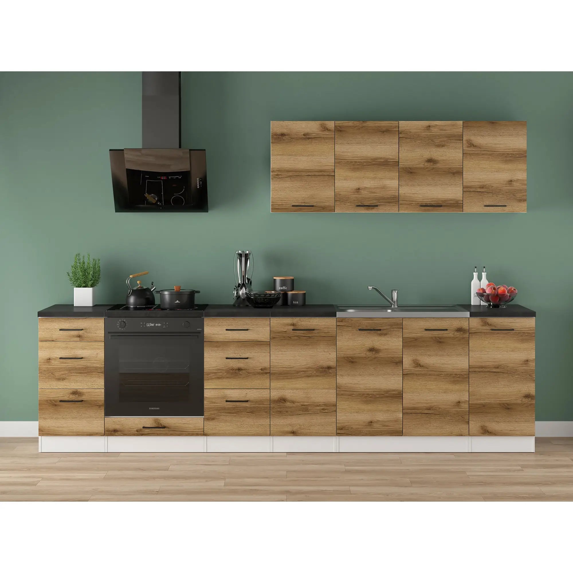 Set bucatarie BERGEN OCN-29860, stejar delano/alb