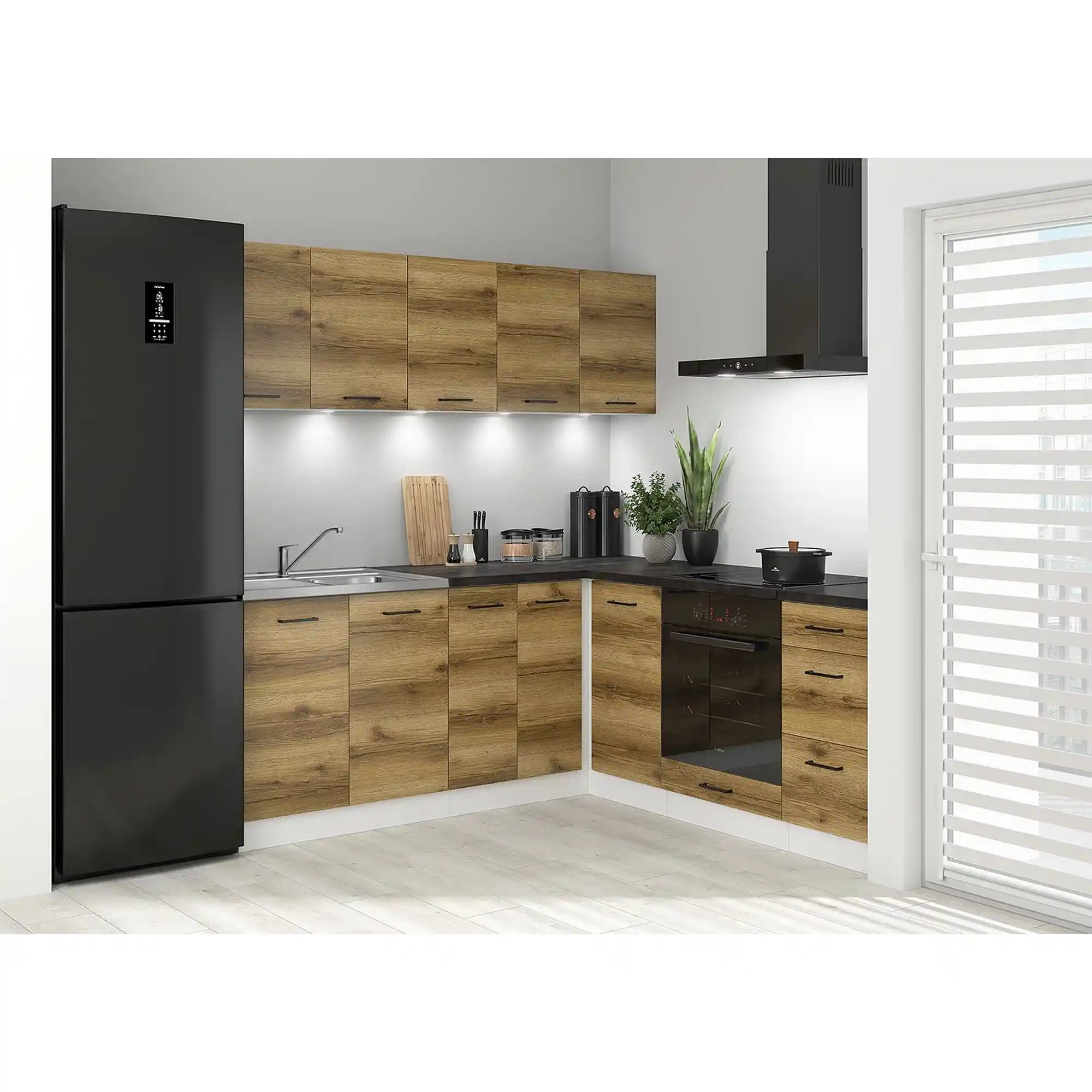 Set bucatarie BERGEN OCN-29863, stejar delano/alb