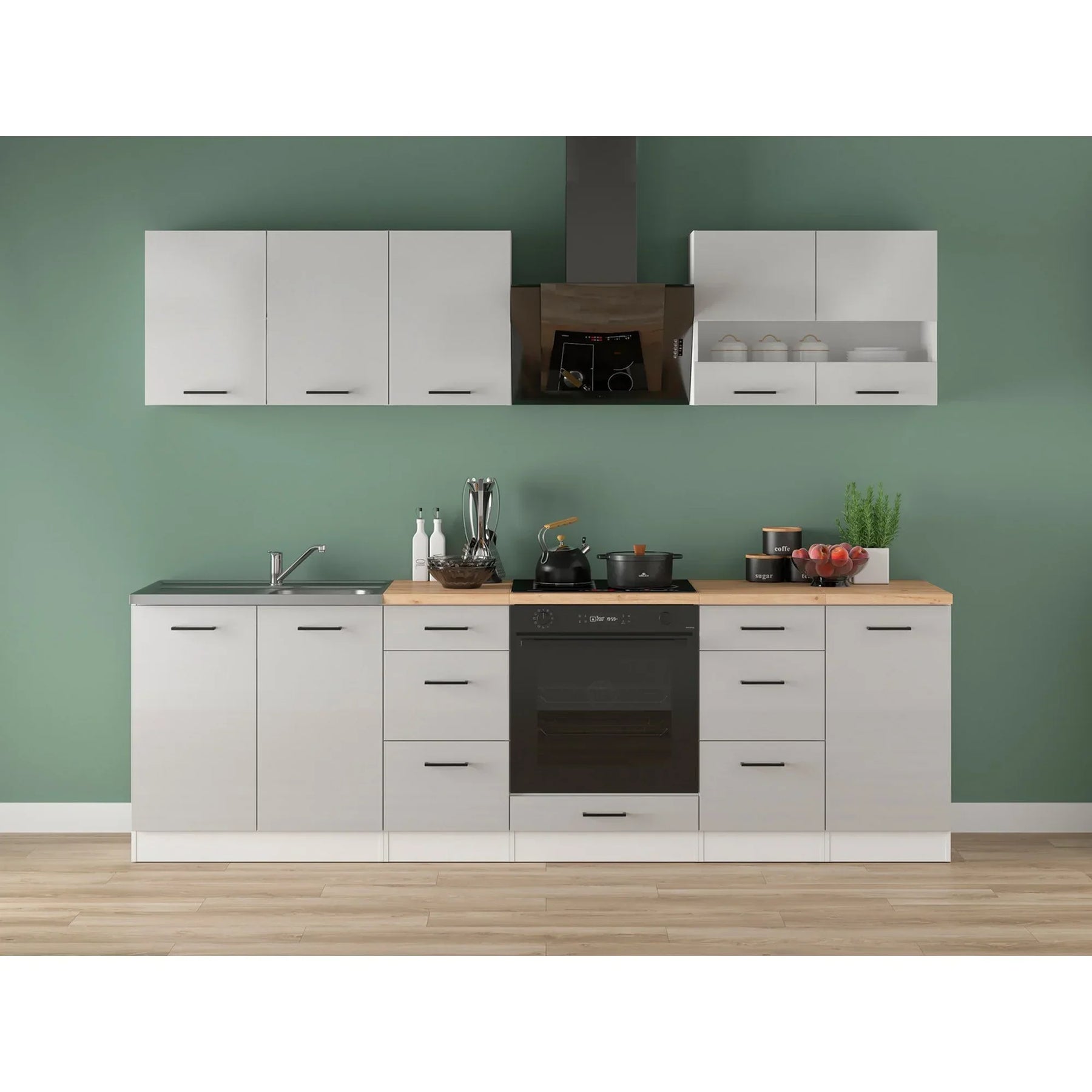 Set bucatarie BERGEN OCN-29866, gri deschis/alb