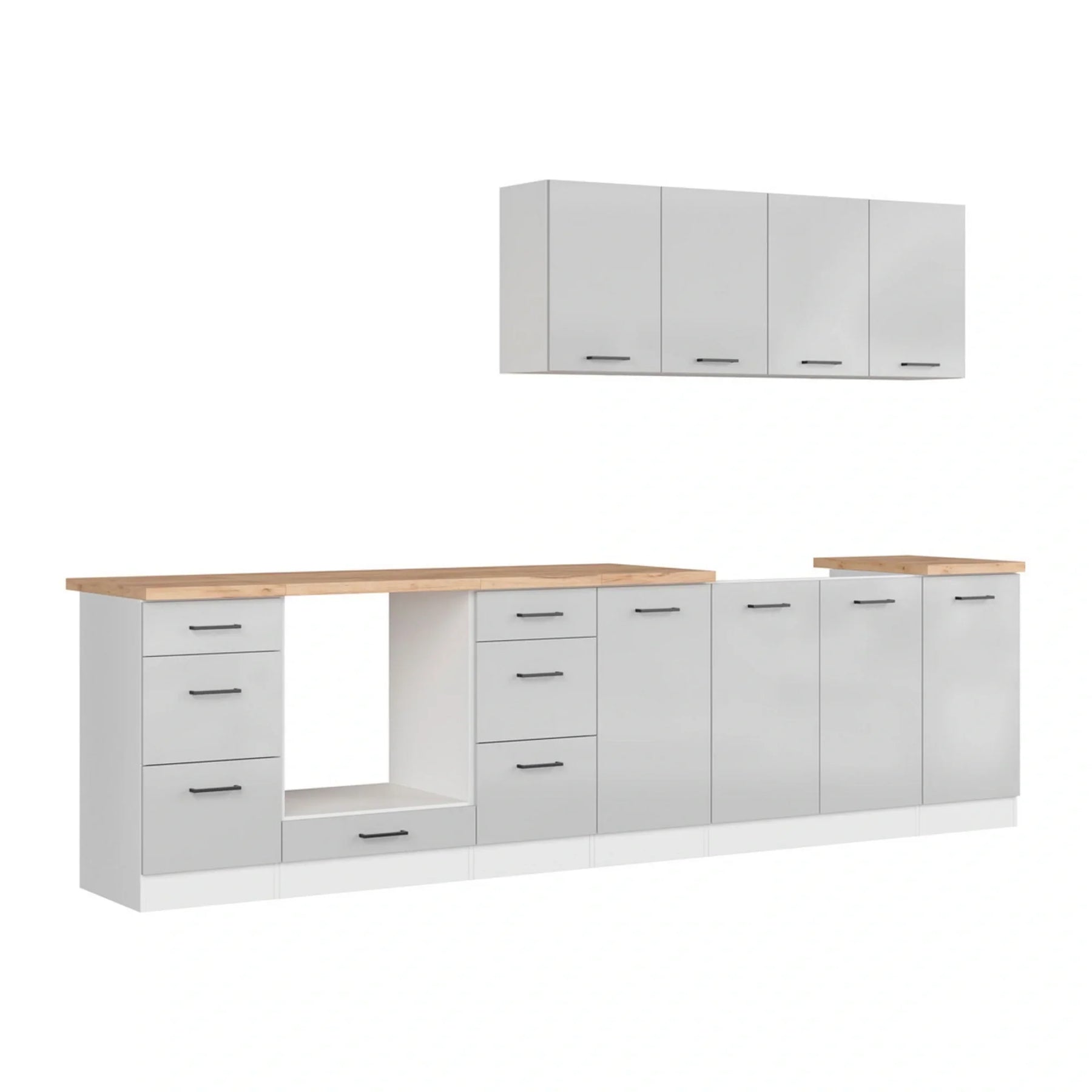 Set bucatarie BERGEN OCN-29873, gri deschis/alb