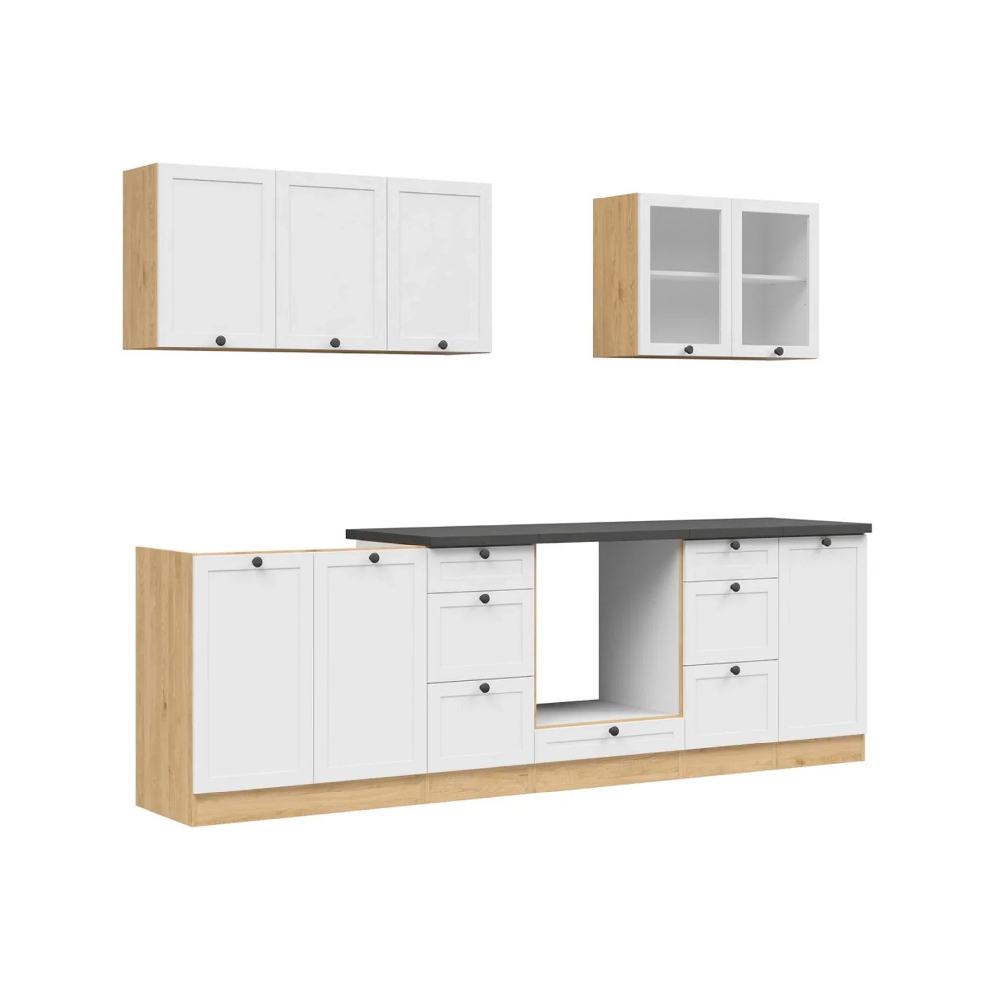 Set bucatarie BERGEN OCN-29878, alb/stejar