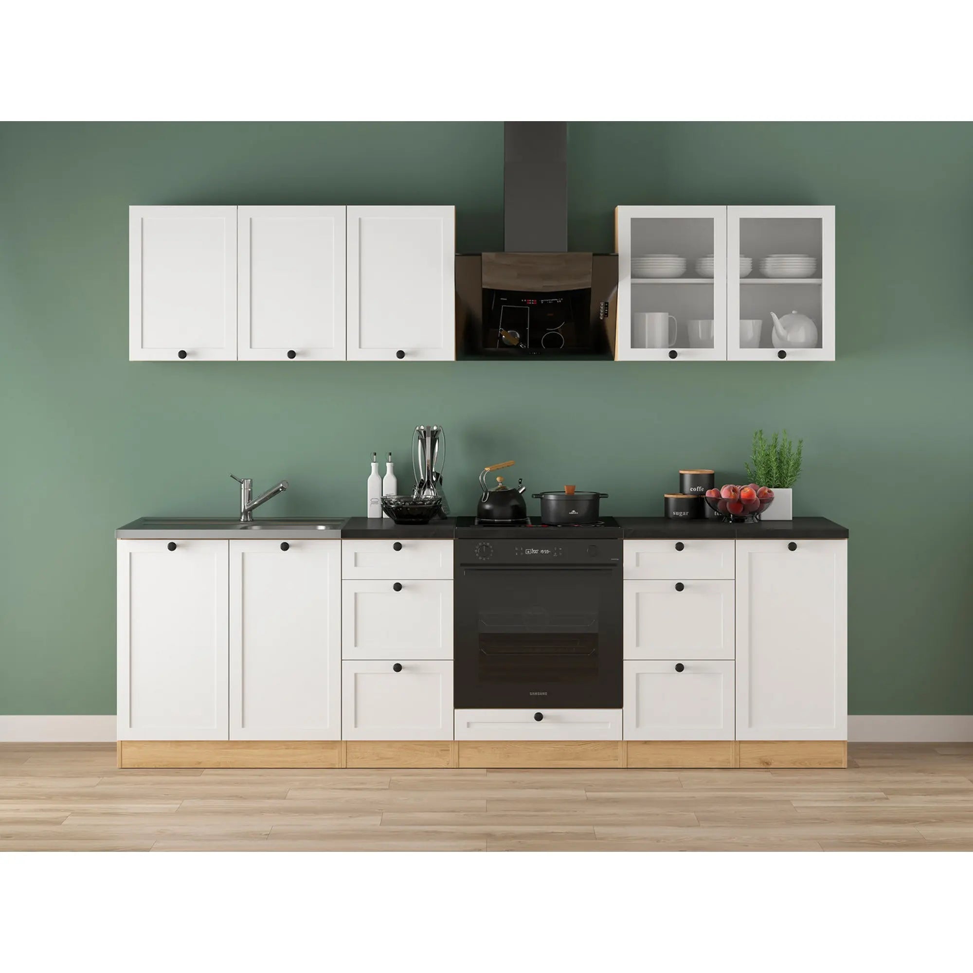 Set bucatarie BERGEN OCN-29878, alb/stejar