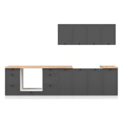 Set bucatarie BERGEN OCN-29879, gri grafit/alb