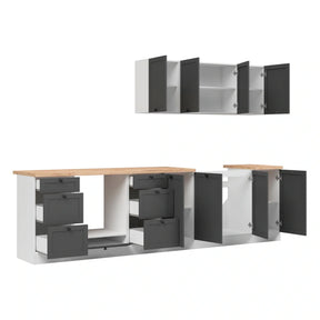 Set bucatarie BERGEN OCN-29879, gri grafit/alb