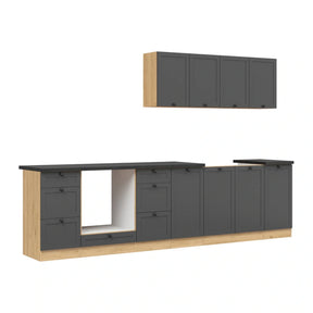 Set bucatarie BERGEN OCN-29890, gri grafit/stejar