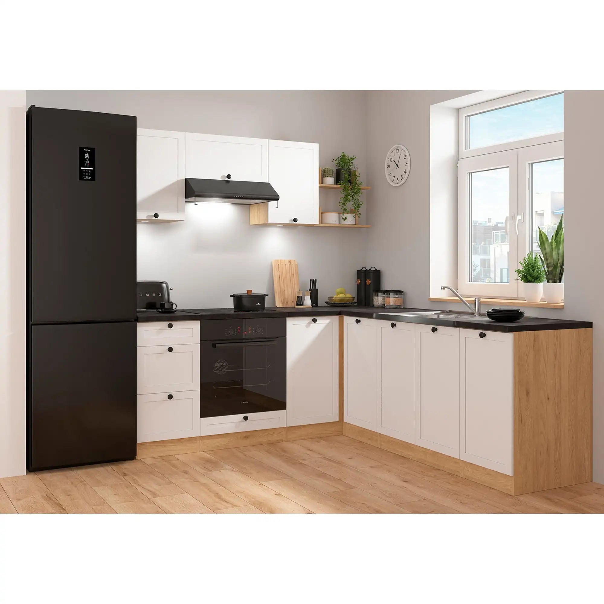 Set bucatarie BERGEN OCN-29897, alb/stejar