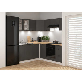 Set bucatarie BERGEN OCN-29905, gri grafit/alb