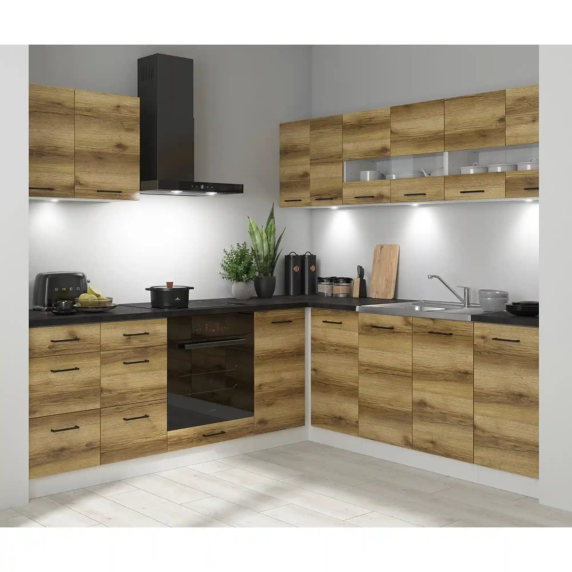 Set bucatarie BERGEN OCN-29906, stejar delano/alb