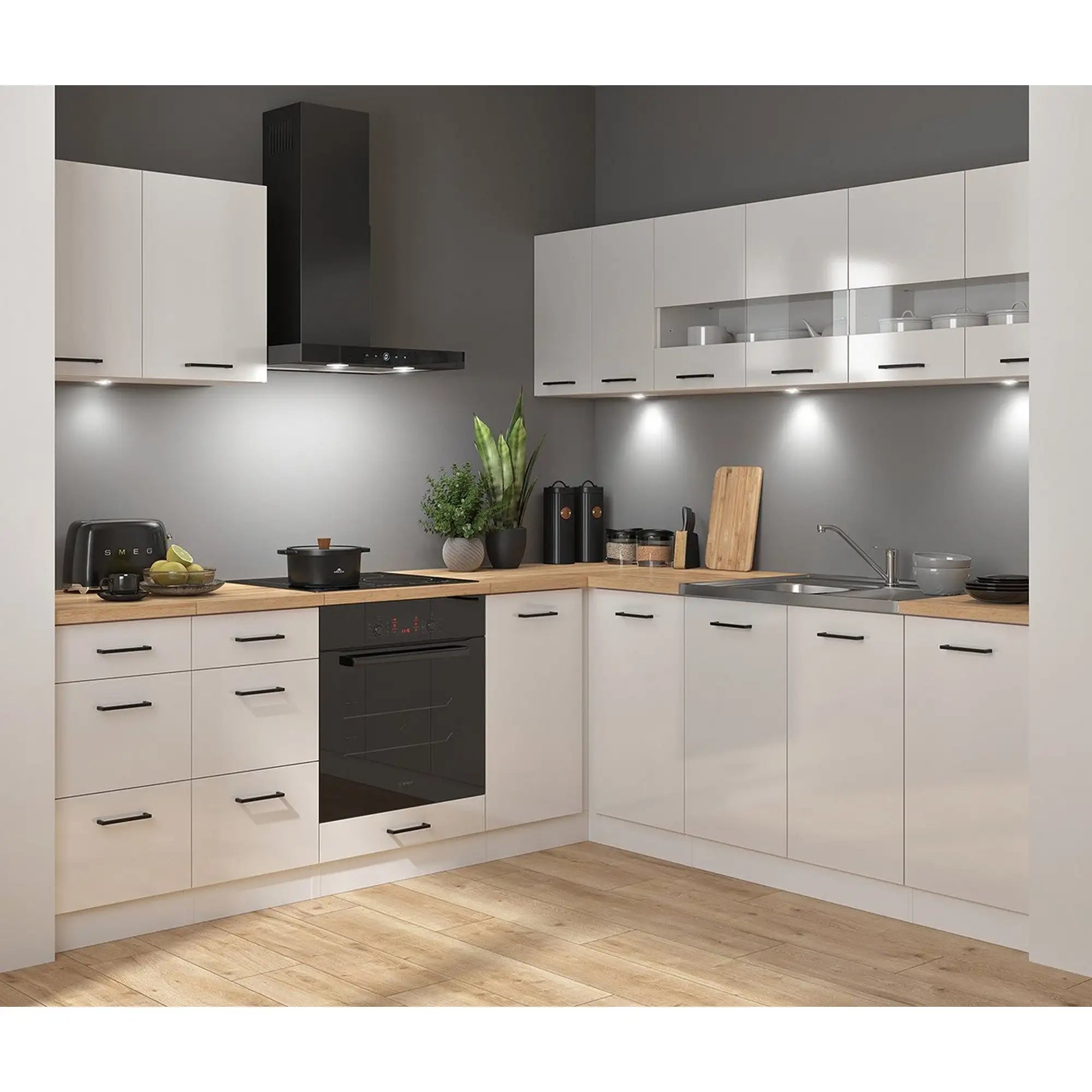 Set bucatarie BERGEN OCN-29913, alb lucios