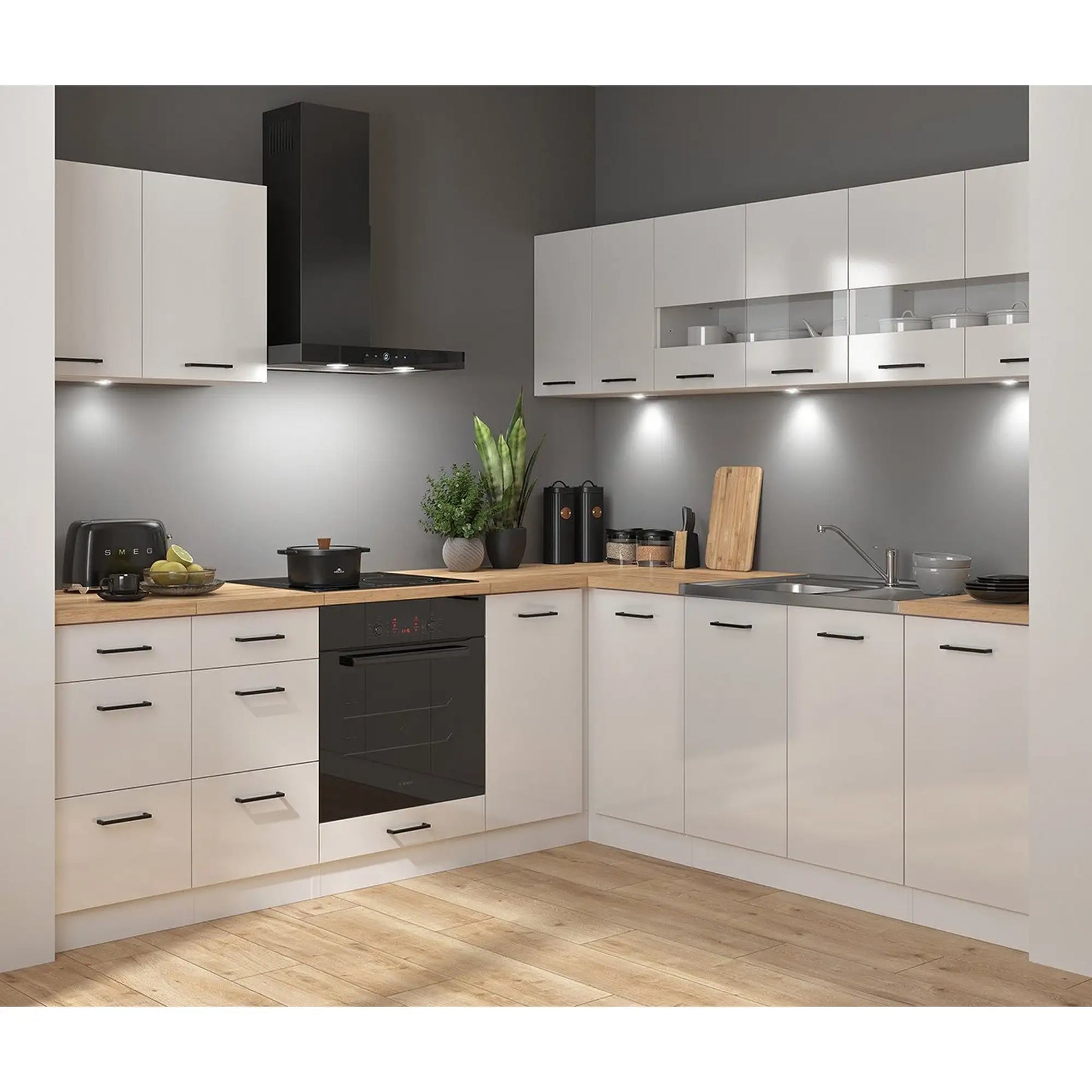 Set bucatarie BERGEN OCN-29913, alb lucios
