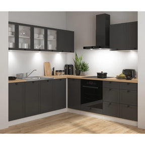 Set bucatarie BERGEN OCN-29916, gri grafit/alb