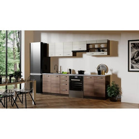 Set bucatarie HOUSTON OCN-38205, stejar navara/wenge/gri grafit