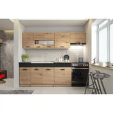 Set bucatarie HOUSTON OCN-38207, stejar artisan/negru mat/gri inchis