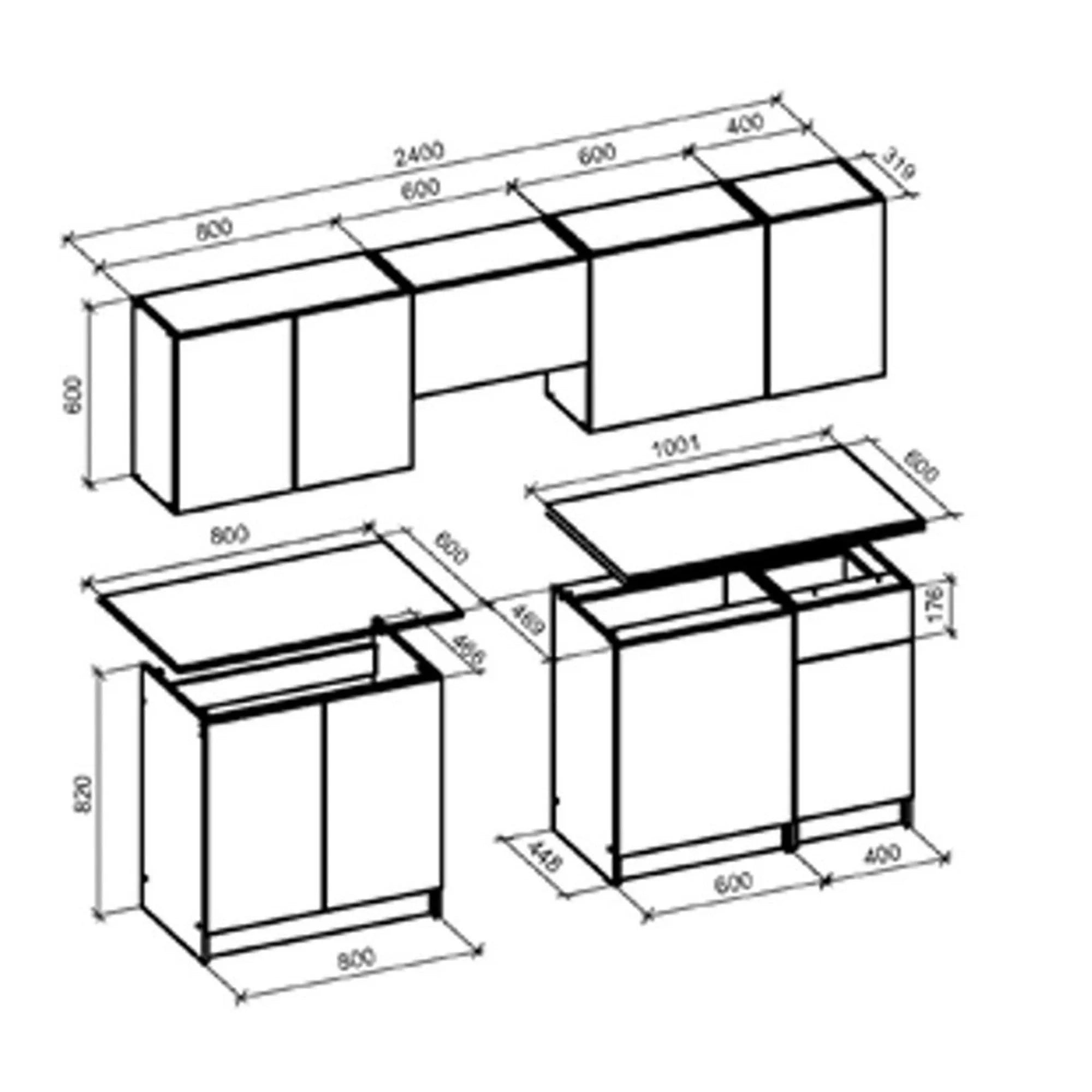 Set bucatarie HOUSTON OCN-38211, casmir/nuc