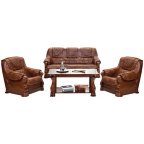 Set canapea si fotolii piele naturala PARMA 311 (canapea extensibila 3 locuri, doua fotolii fixe)