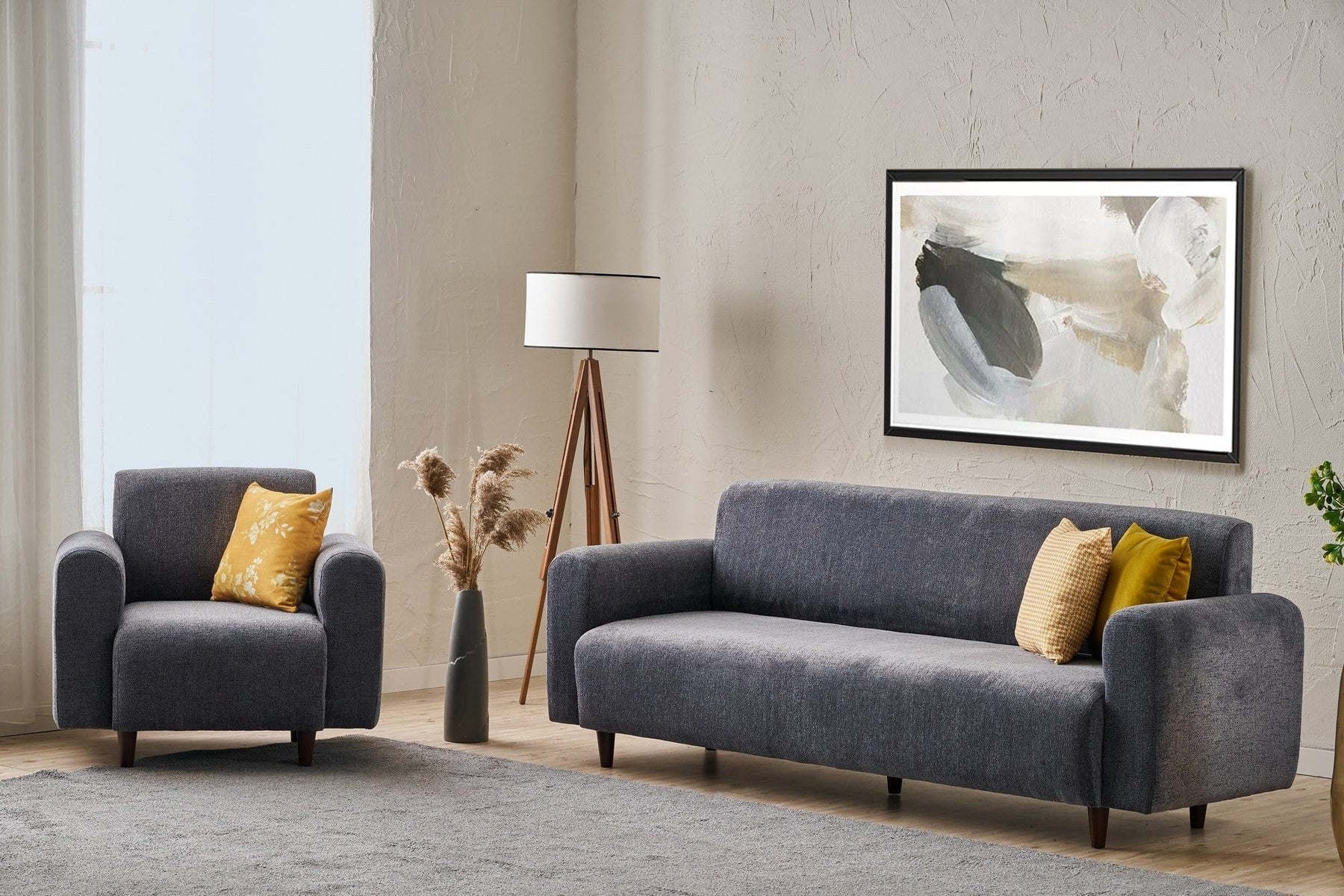 Set canapea si fotoliu AMSTERDAM OCN-32392, gri