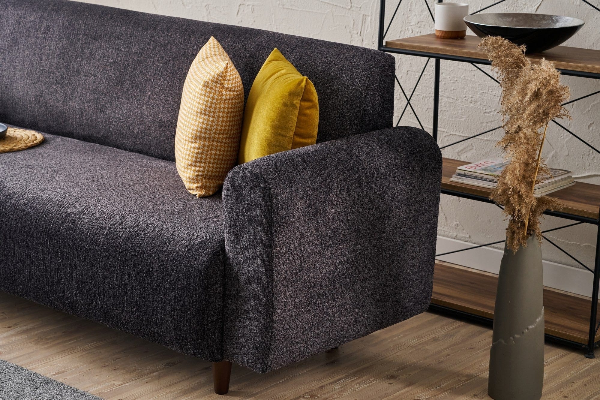 Set canapea si fotoliu AMSTERDAM OCN-32393, gri antracit