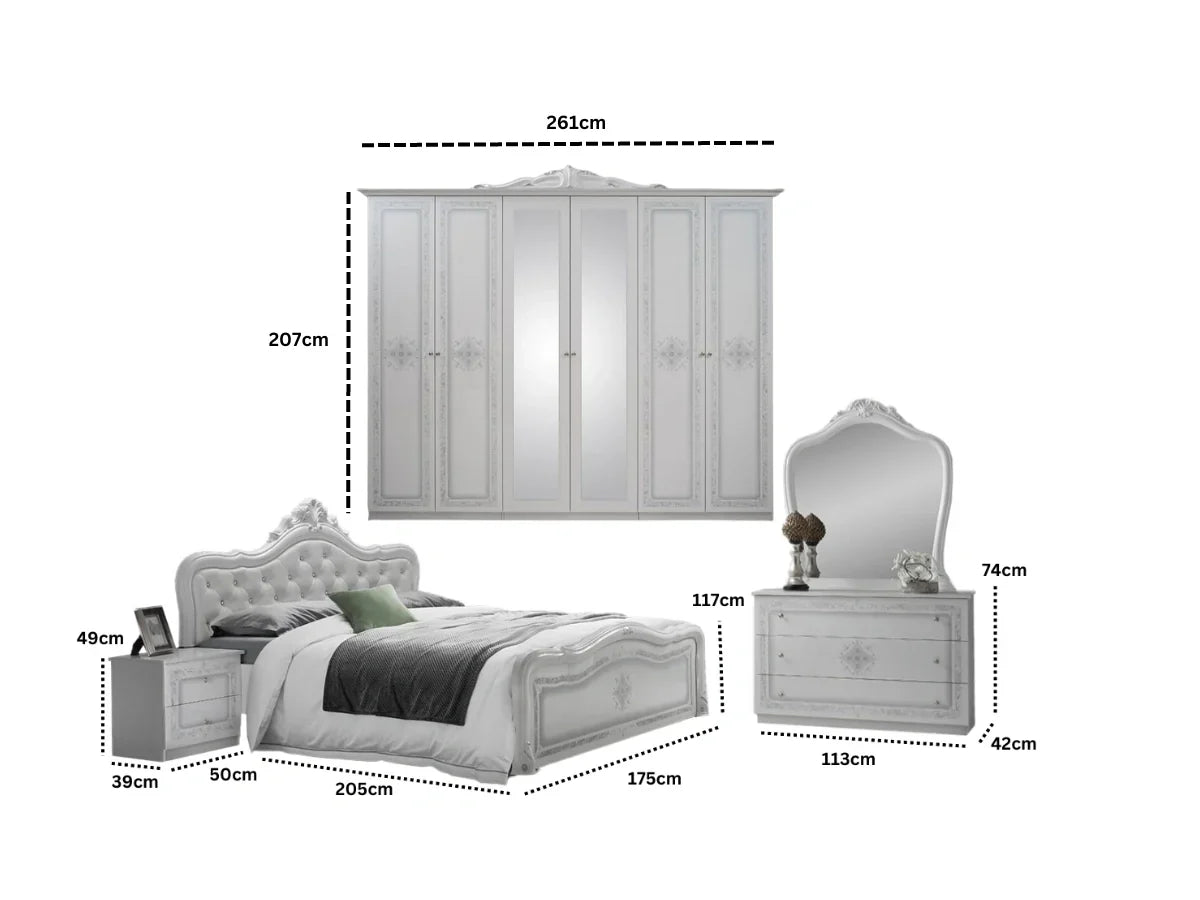 Set dormitor BARCELONA OCN-28645, alb