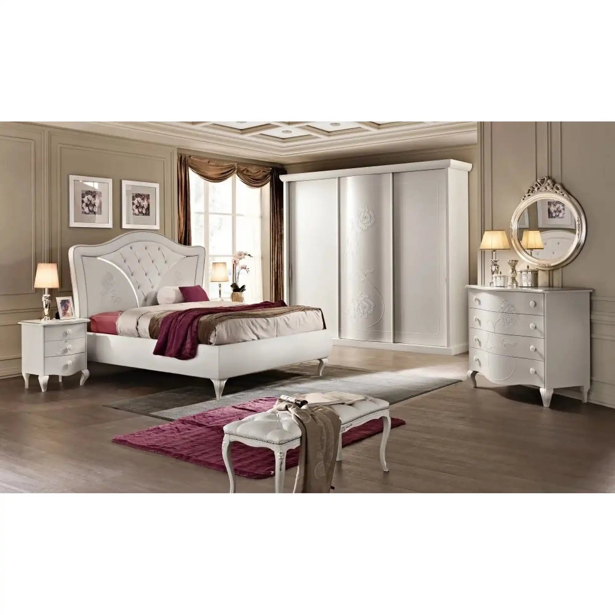 Set dormitor BARCELONA OCN-28646, alb