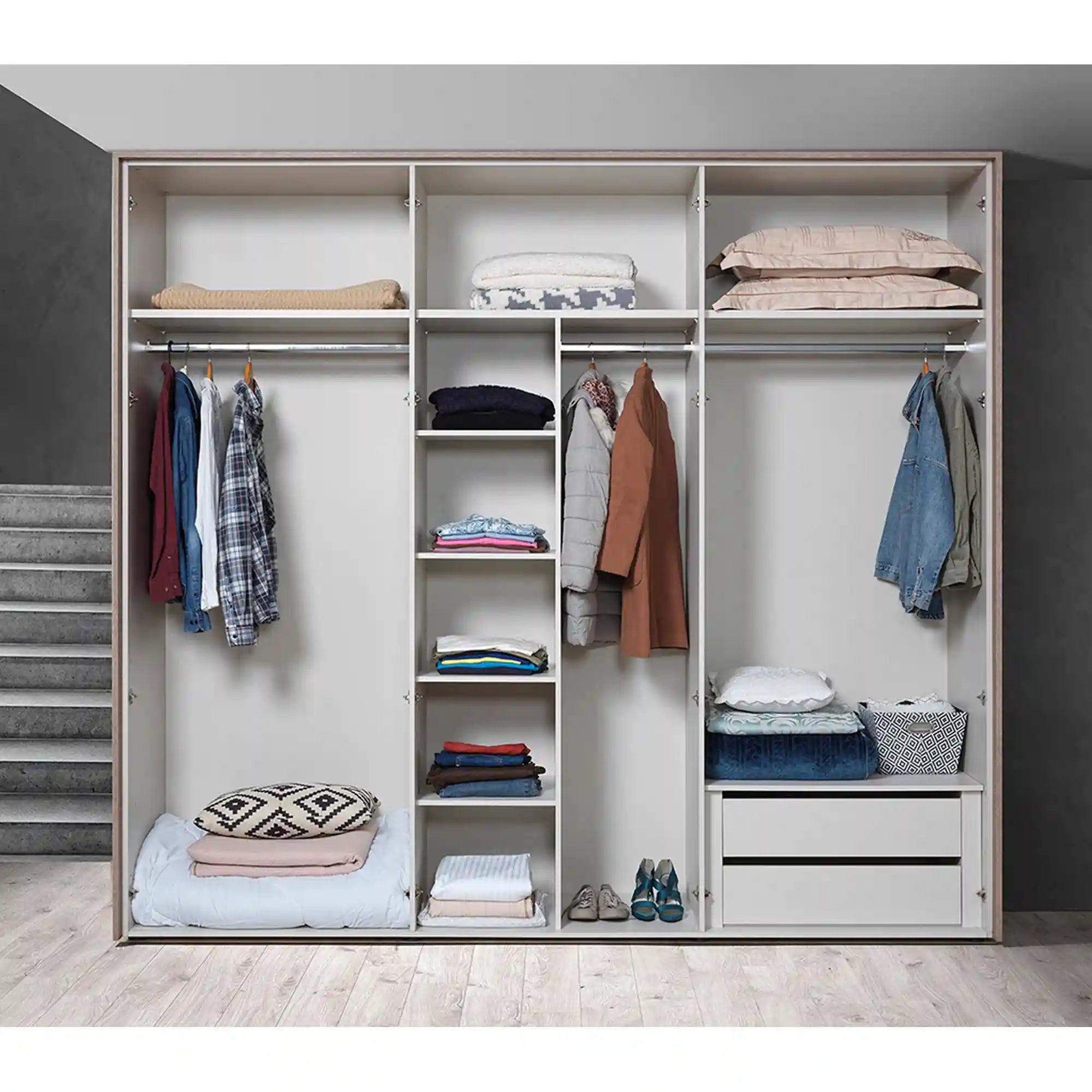 Set dormitor BARCELONA OCN-28647, crem/stejar