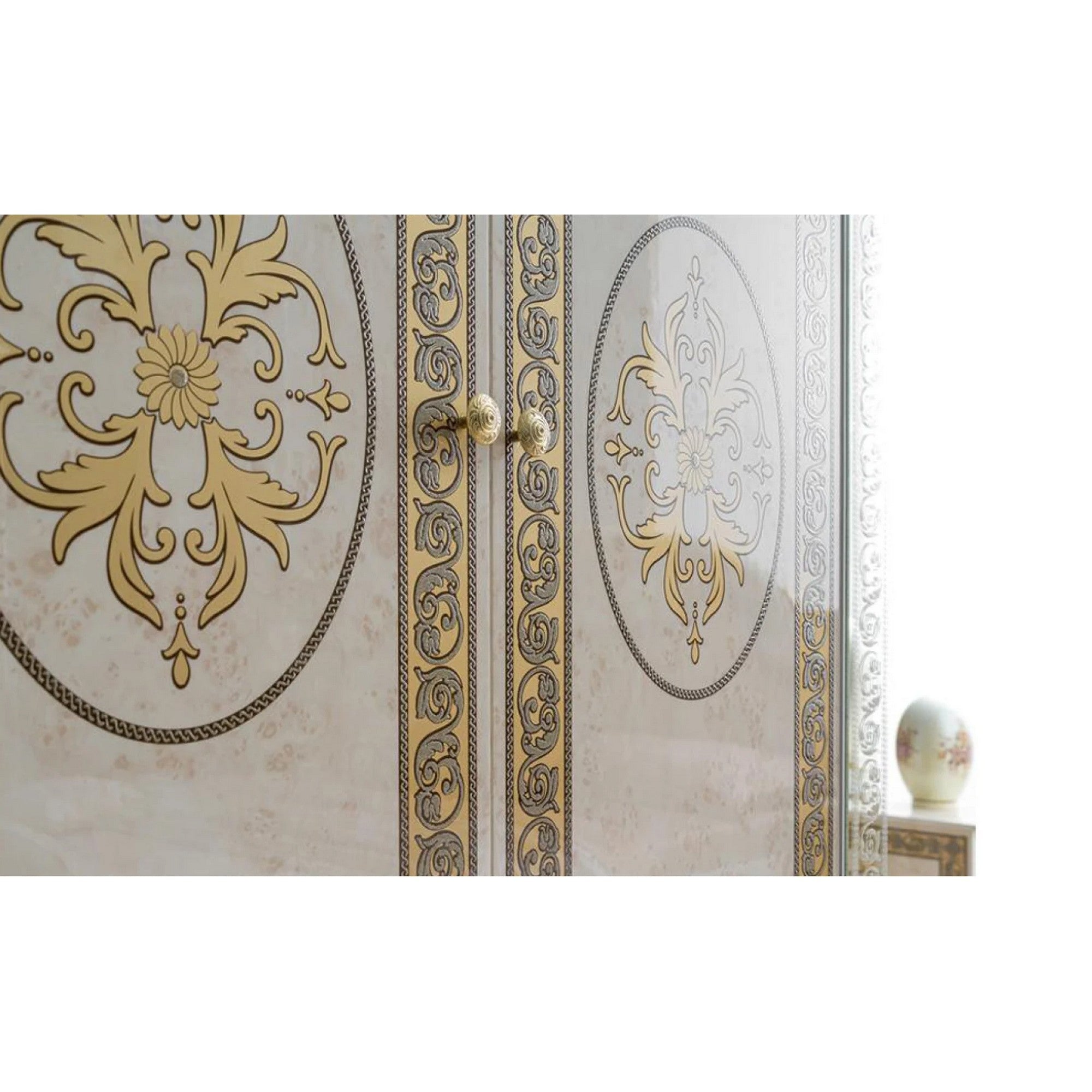 Set dormitor BARCELONA OCN-28648, alb/auriu