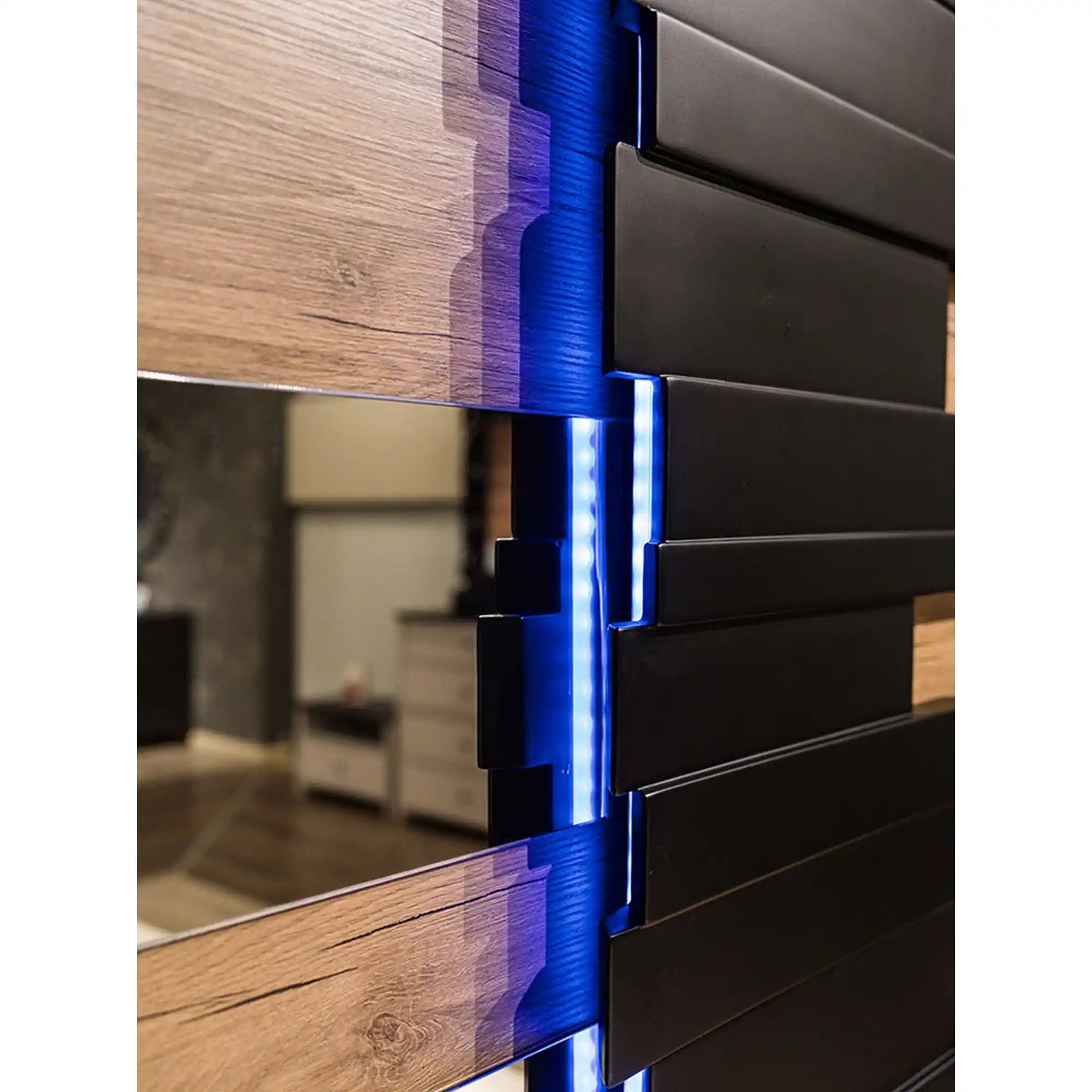 Set dormitor BARCELONA OCN-28649, negru/stejar