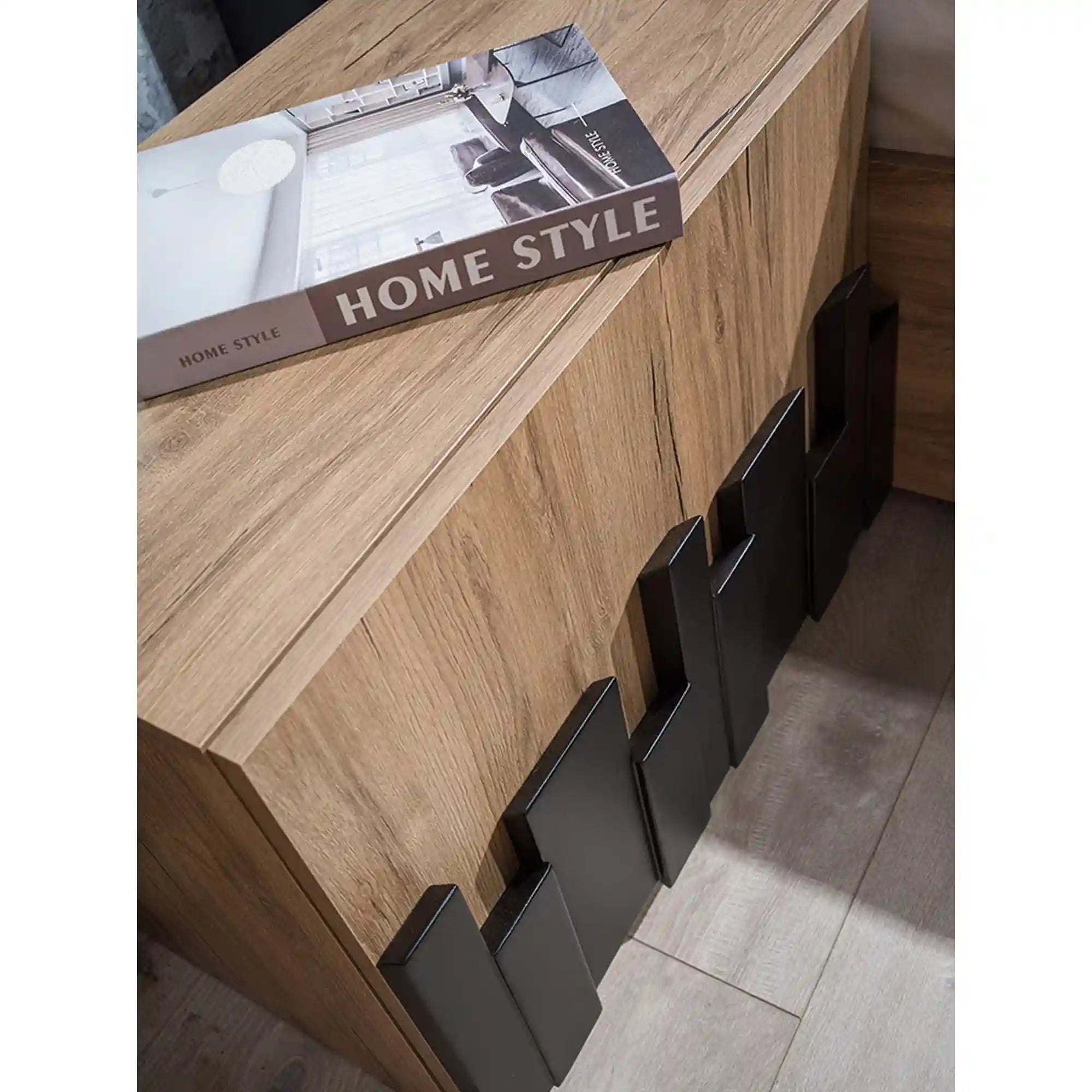 Set dormitor BARCELONA OCN-28649, negru/stejar