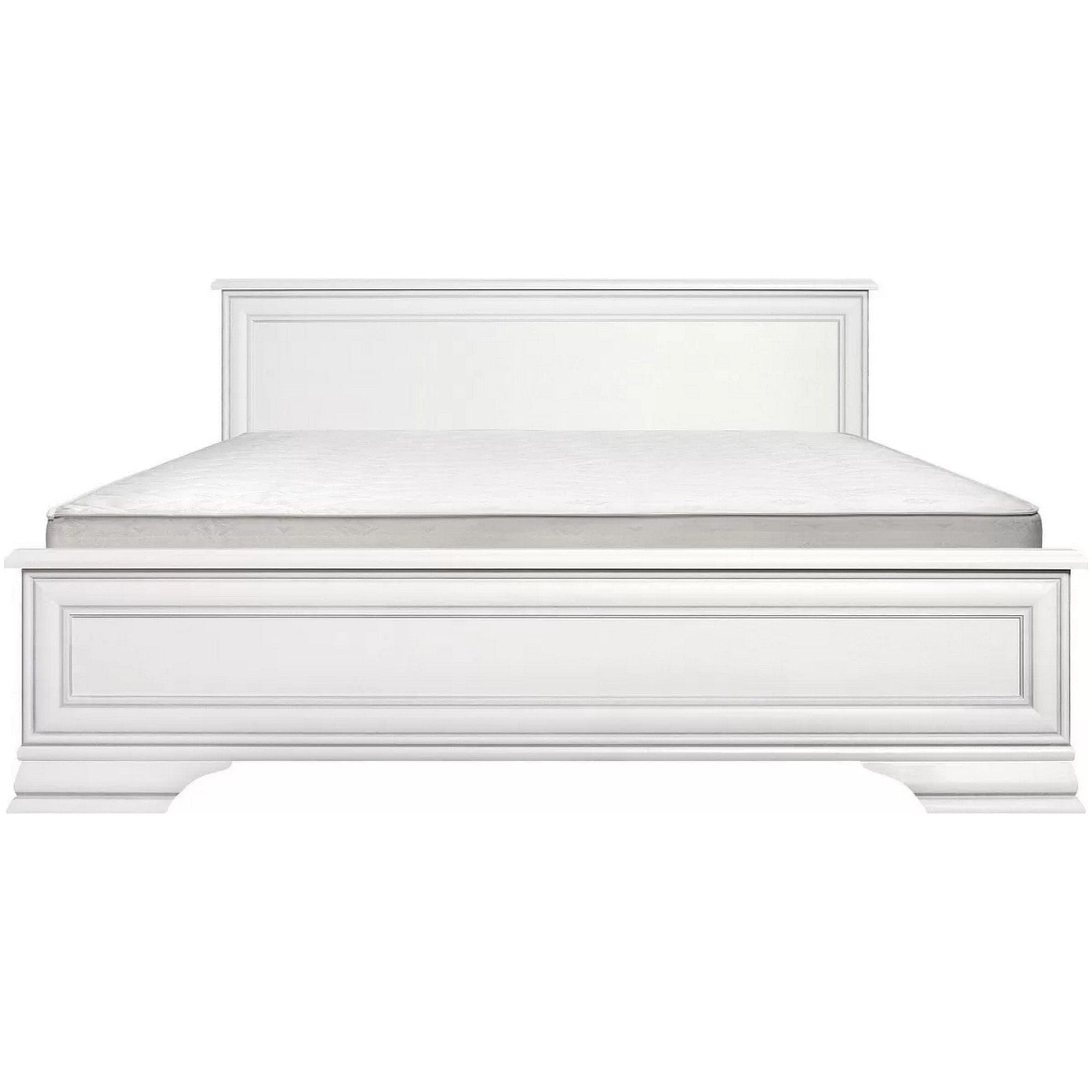 Set dormitor IDENTO 2, alb, cu pat 160x200, dulap cu 5 usi si 2 sertare, si 2 noptiere