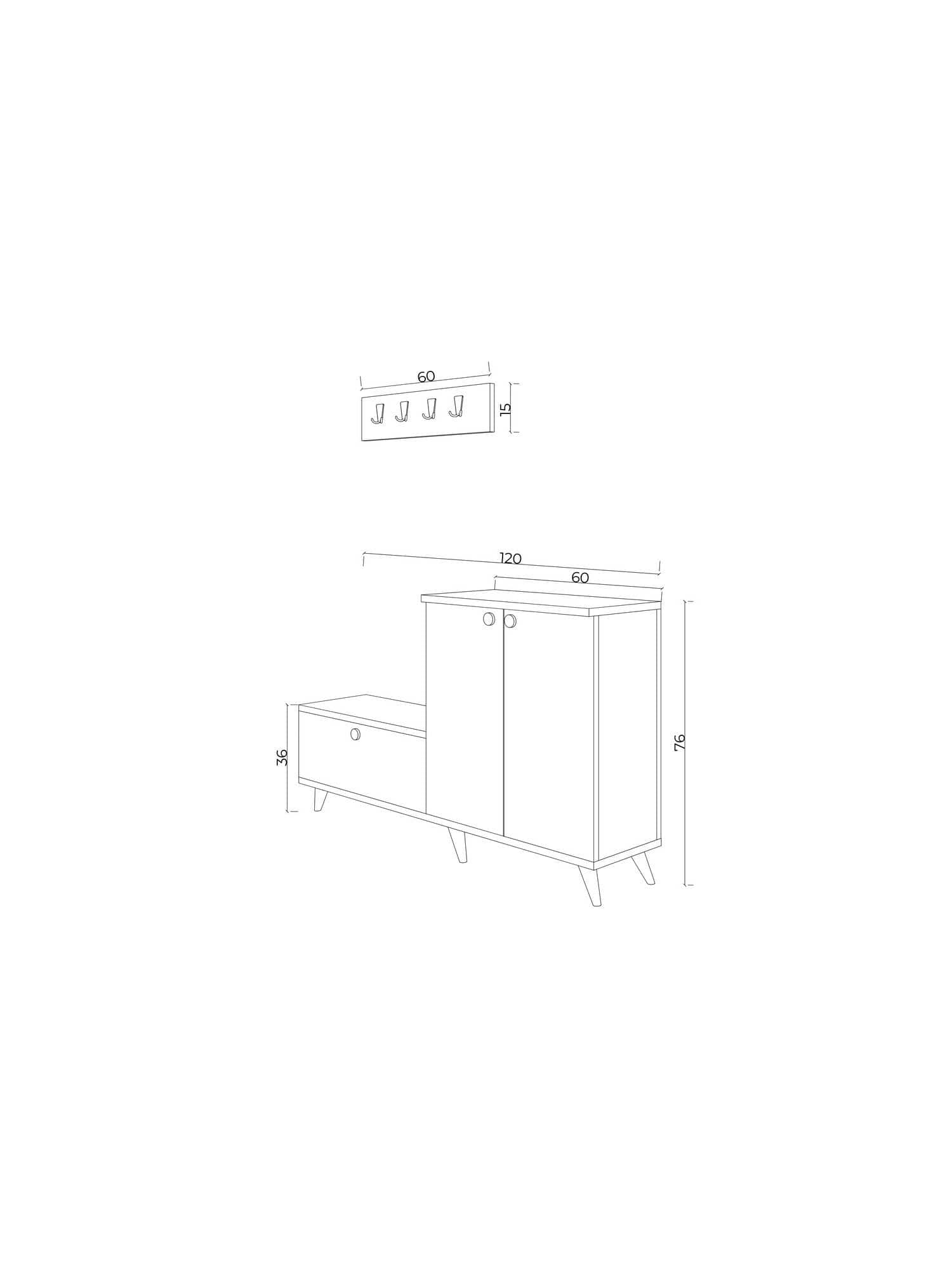 Set hol AMSTERDAM OCN-32685, stejar