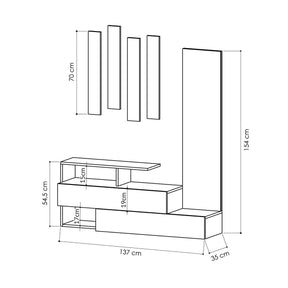 Set hol AMSTERDAM OCN-32704, stejar/alb
