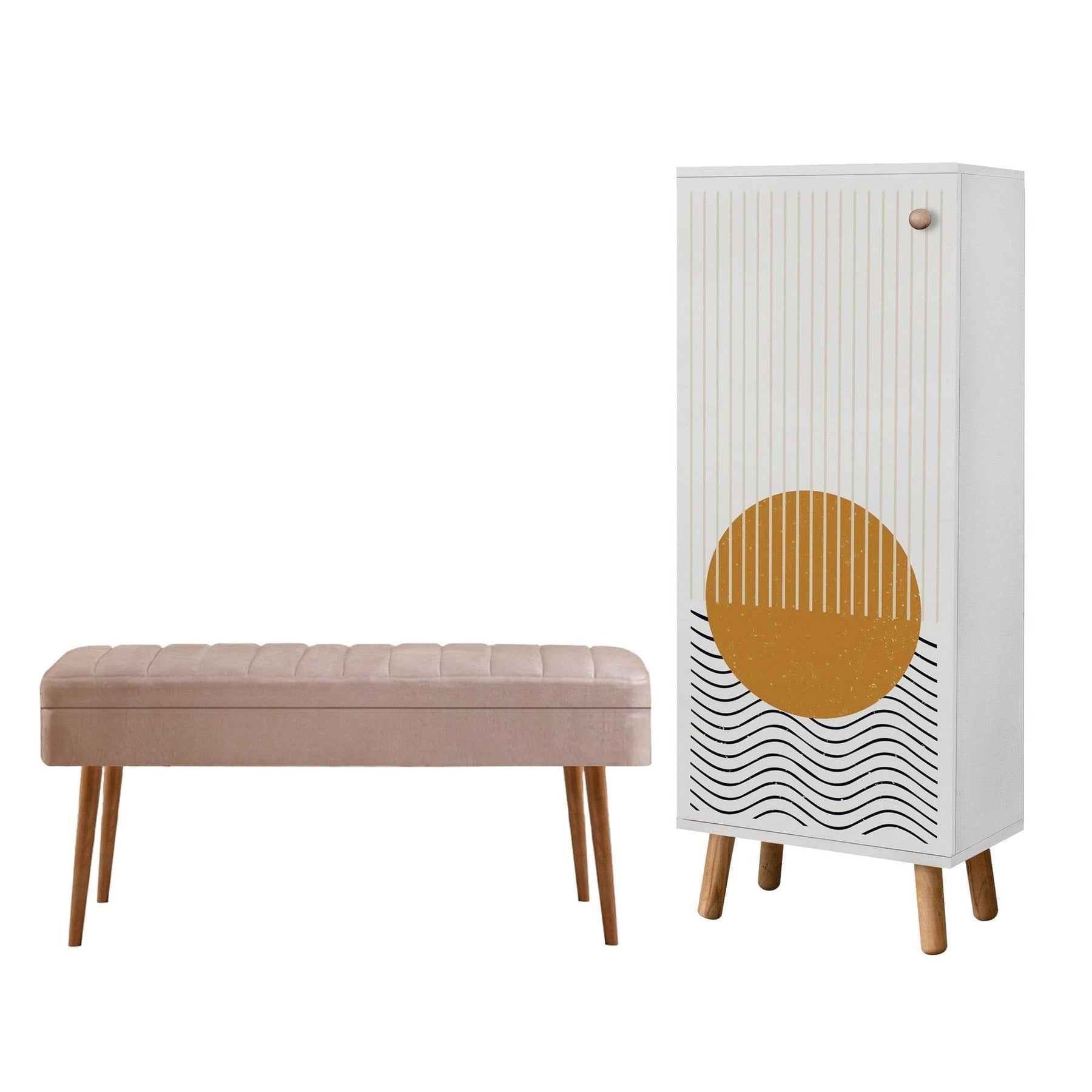 Set hol AMSTERDAM OCN-32708, alb/bej/stejar