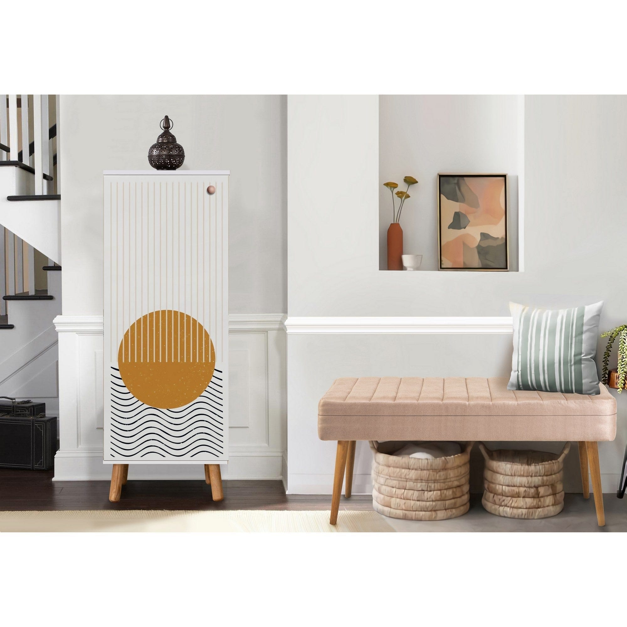 Set hol AMSTERDAM OCN-32708, alb/bej/stejar