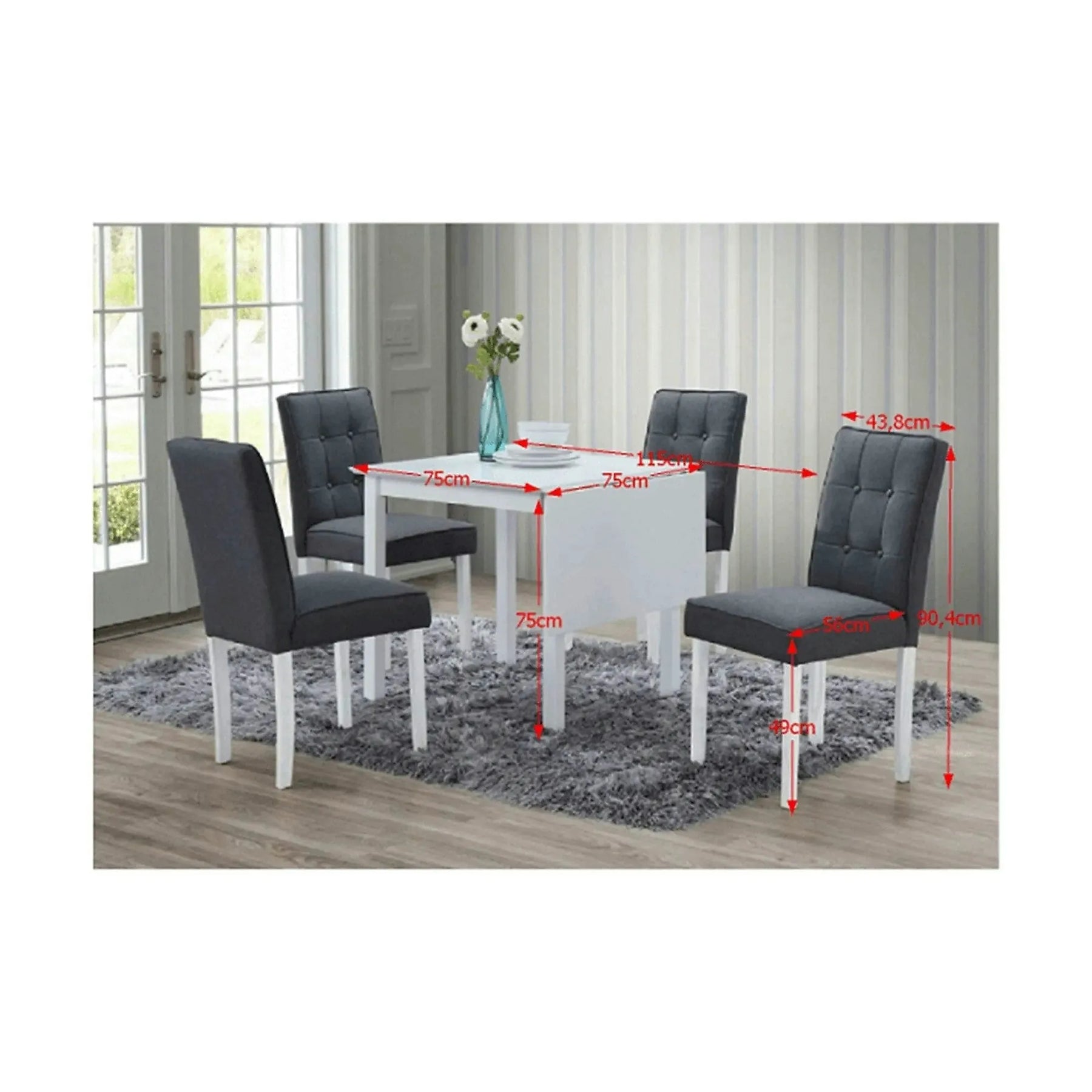 Set masa extensibila cu 4 scaune BJORK NEW
