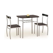 Set masa si 2 scaune HOUSTON OCN-35881, wenge/gri