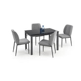 Set masa si 4 scaune HOUSTON OCN-35872, gri/negru