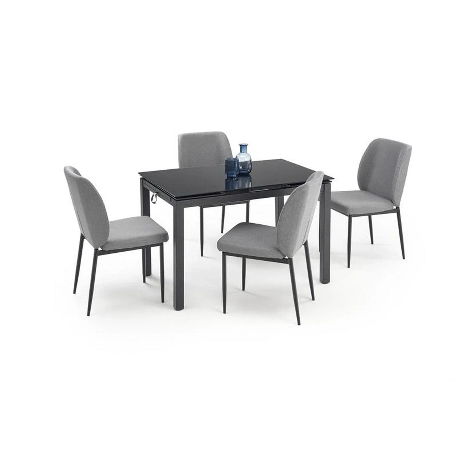 Set masa si 4 scaune HOUSTON OCN-35872, gri/negru
