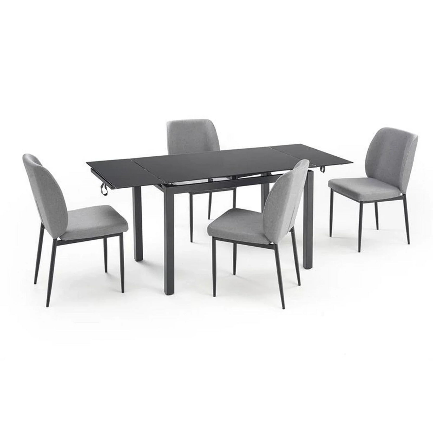 Set masa si 4 scaune HOUSTON OCN-35872, gri/negru