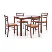 Set masa si 4 scaune HOUSTON OCN-35877, nuc/bej